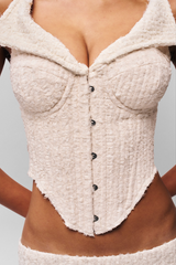 Chamonix Chiffon Corset in Ivory