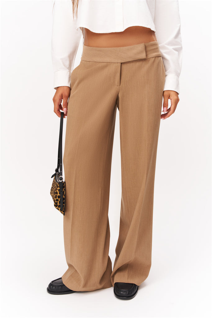 SAMARA PANT IN TAUPE MELANGE