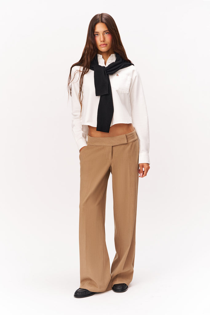 SAMARA PANT IN TAUPE MELANGE