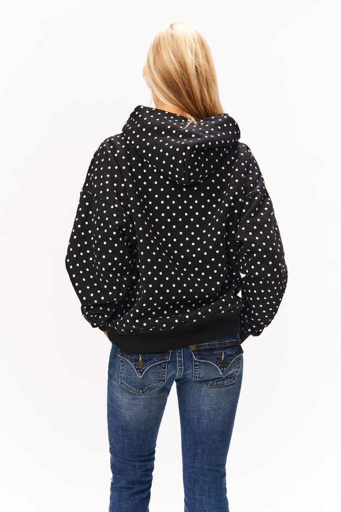 GUIZIO PULLOVER HOODIE IN WHITE DOT