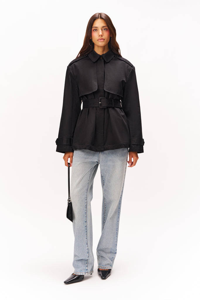 THEA TRENCH COAT IN BLACK