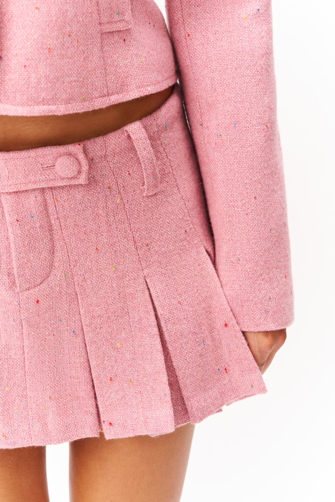 TALIA PLEATED MINI SKIRT IN PINK