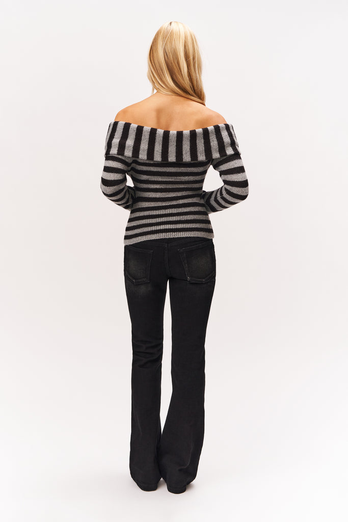 YSABEL SWEATER IN MIDNIGHT STRIPE