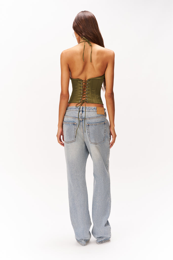 Marini Corset Top in Olive