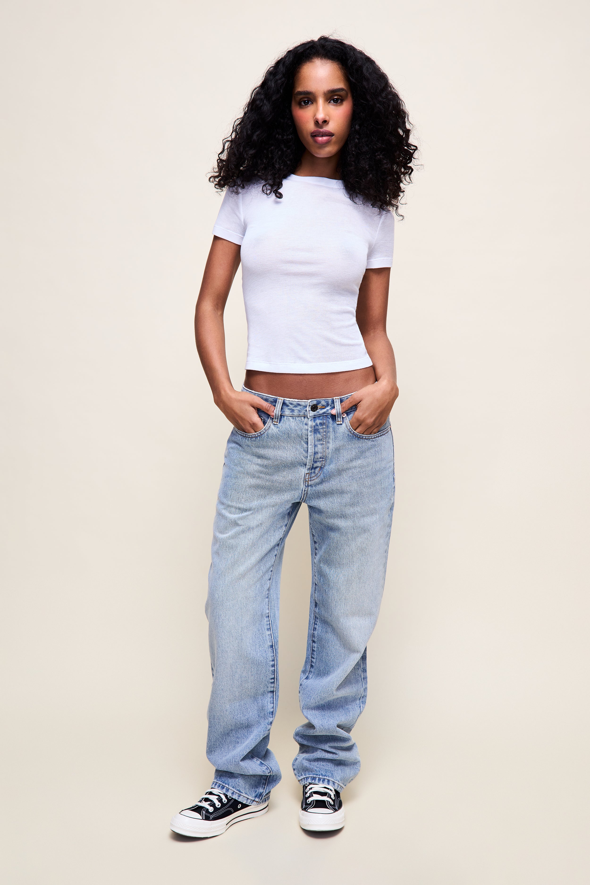 Sol Relaxed Wide Leg Pant in Light Vintage