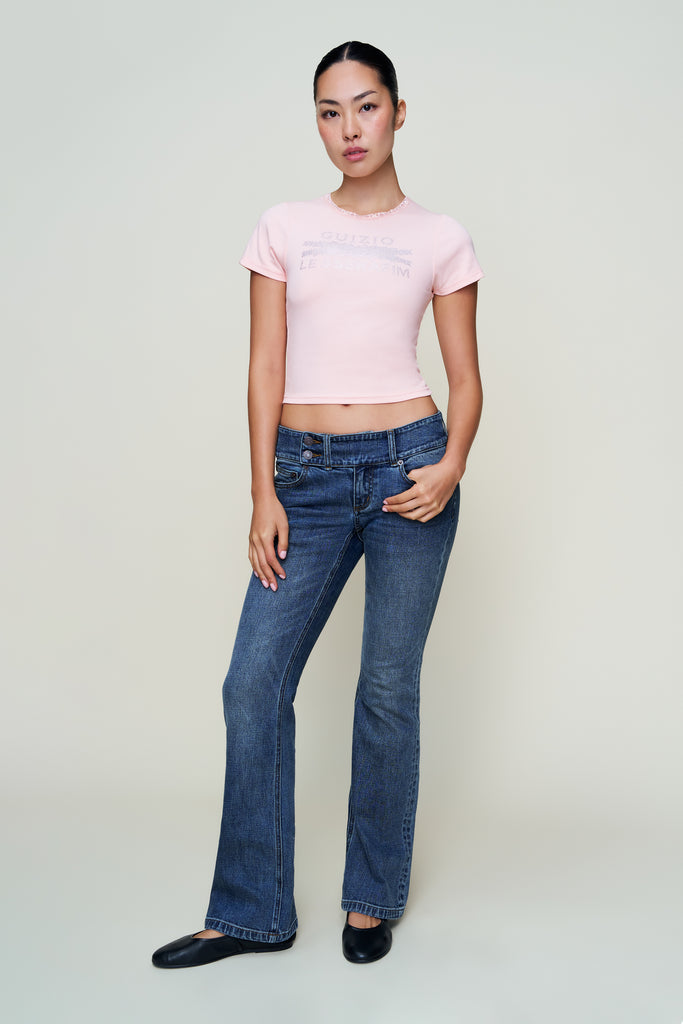 Bedazzled Tee in Pink