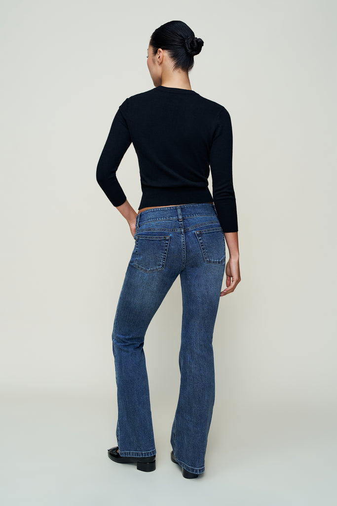 Emelie Wool Cardigan in Black