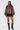 Cosette Cropped Faux Fur Jacket in Tawny Brown