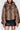 Cosette Cropped Faux Fur Jacket in Tawny Brown