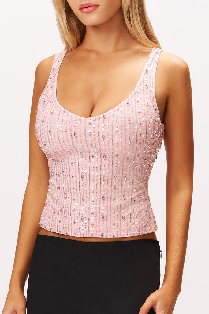 Lara Hand-Beaded Top
