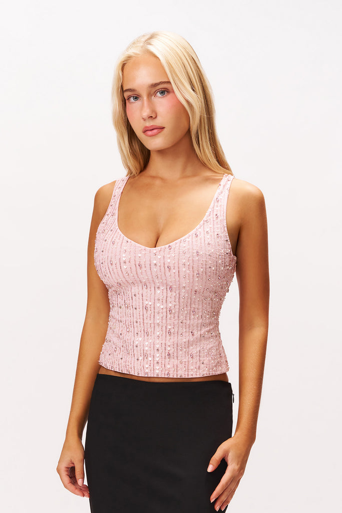 Lara Hand-Beaded Top
