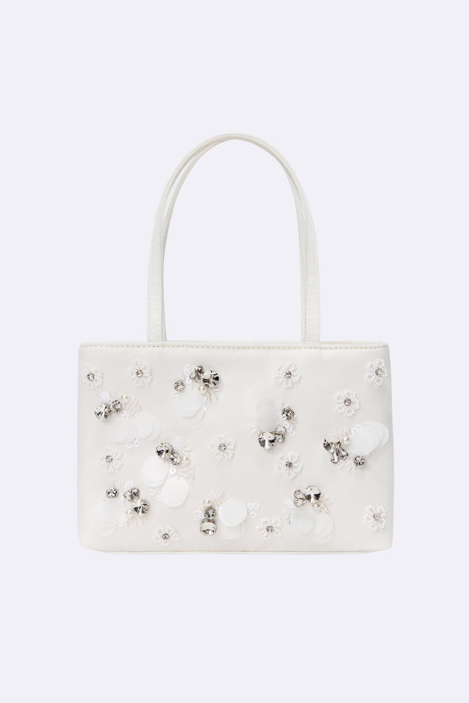 Embellished Satin Pouchette