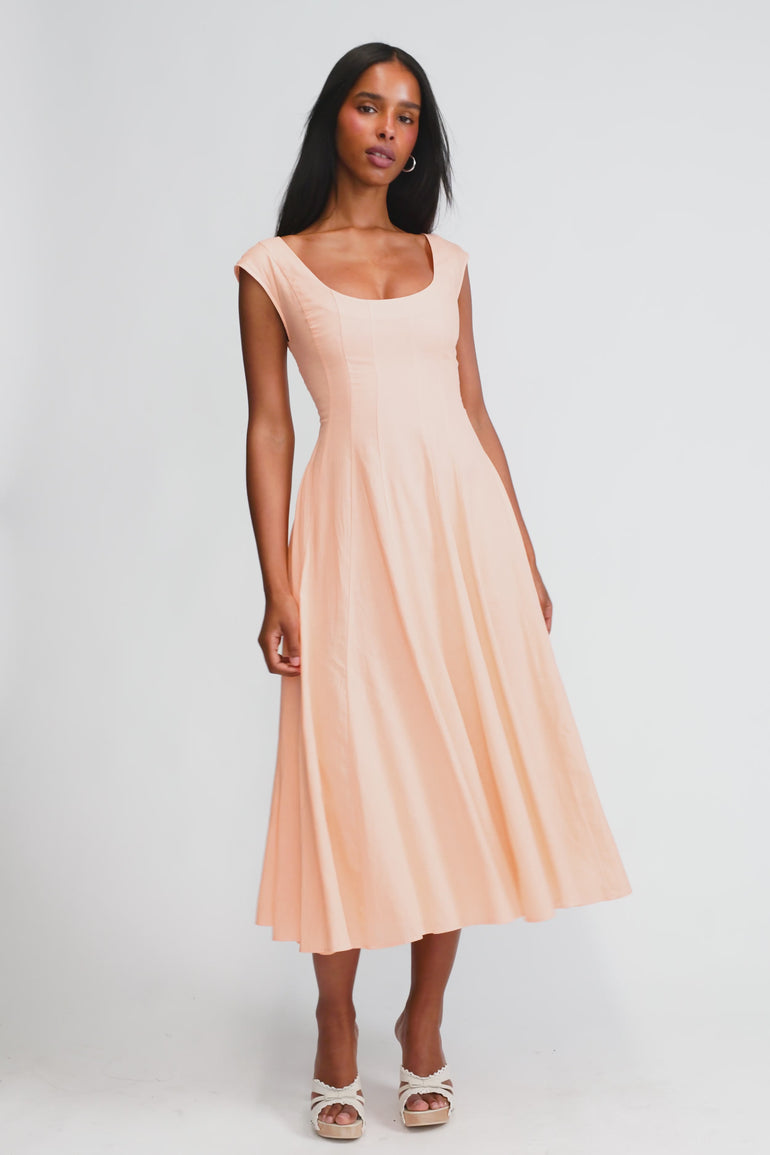 Leila Dress in Peach Dreams