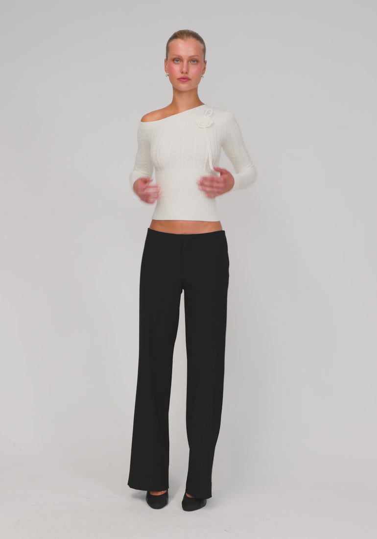 Presley Knit Top in Ivory